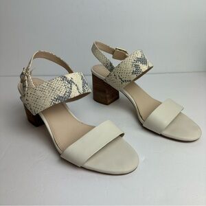 Cole Haan Avani City Block Heel Sandals Women's Size 10.5 Shoes Snakeskin